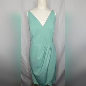 Manydress Sage Green/ Seafoam Tulip Hem Sheath Dress Size Large